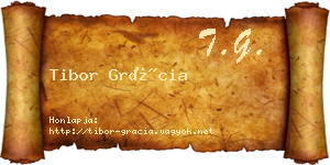 Tibor Grácia névjegykártya